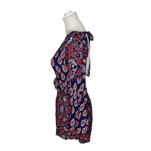 Anthropologie Raga Infinite Nights Open Back Bohemian Mixed Print Romper - Picture 8 of 14